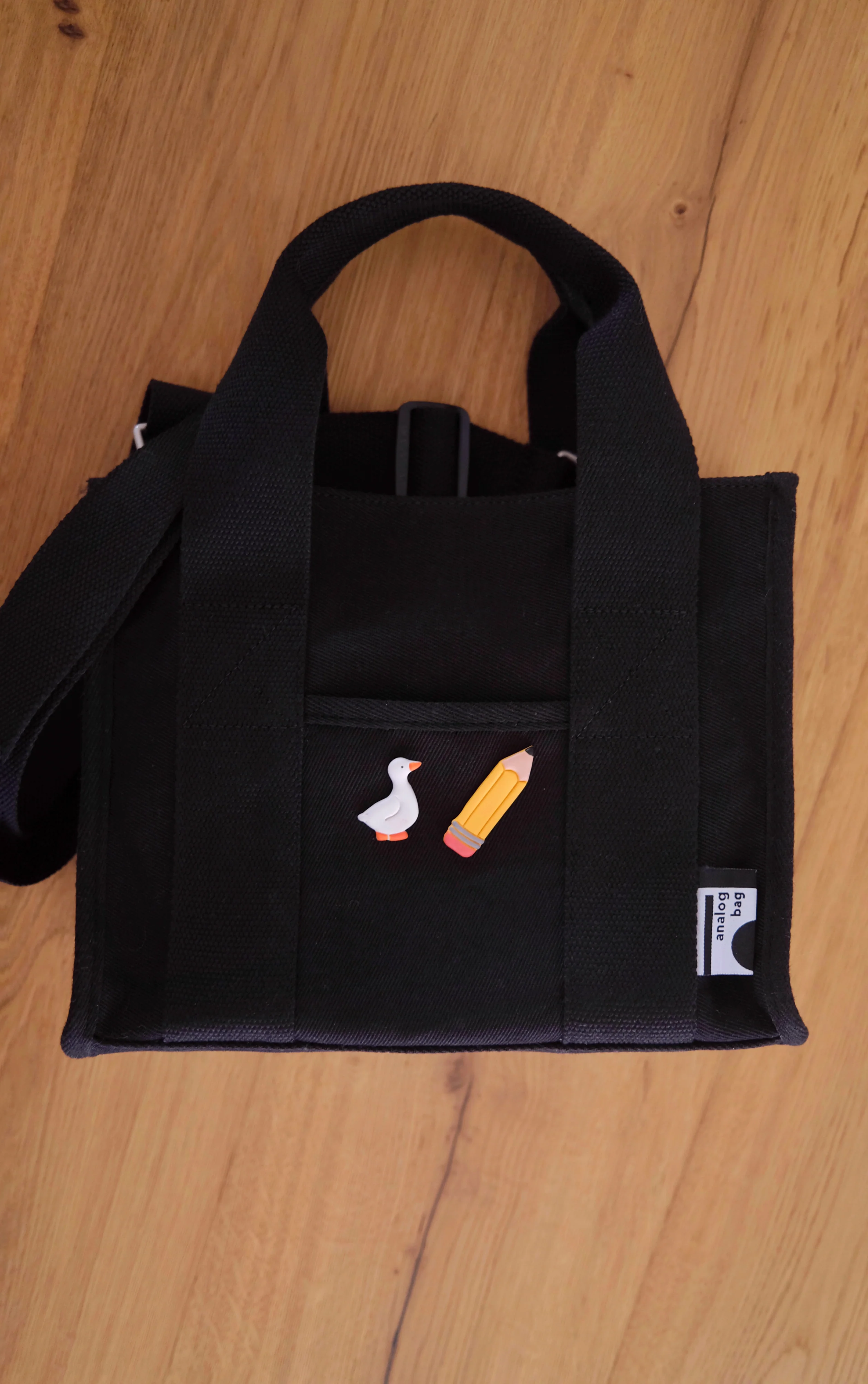 The Black Analog Medium Tote Bag - Image 18